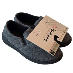 Isotoner Mens Memory Foam Slippers Grey Slip On Indoor Outdoor Loafers‎ XL 11-12
